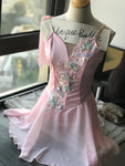 Pink Dewdrop Cupid Lyrical Ballet Costume Modern Ballet Dress YAGP Stage Wear-YL-LRPNK3DFLW