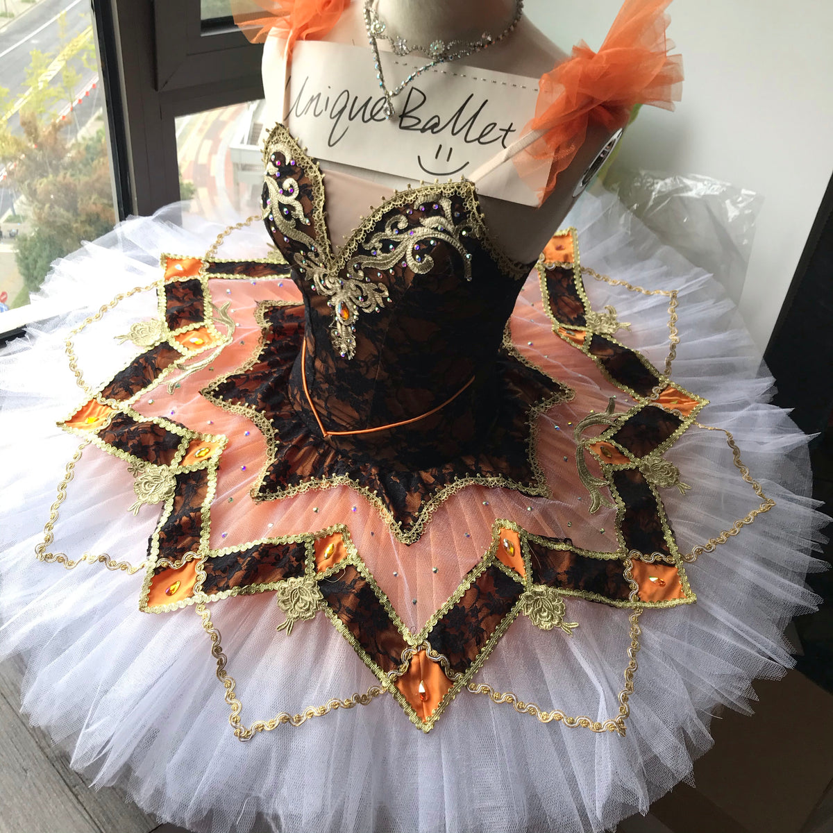 slot Kridt Memo Professional Orange Black La Esmeralda Classical Ballet TuTu Costume –  UniqueBallet