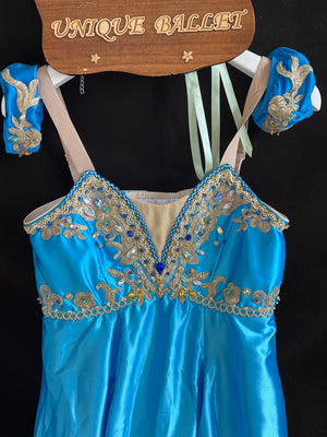 Blue Le Corsaire Long Dress Lyrical YAGP Ballet Costume
