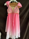 Lyrical Pink Gradient Ballet Tutu Costume Le Corsaire Pas de Deux Stage Costume Long Dress -QRLECOSRPNK