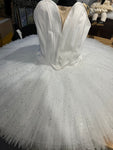 **Sample Discount** Adult Professional 2 Pieces White Classic Ballet Platter Tutu Costume For The Shade Sleeping Beauty White Cat Snow Queen