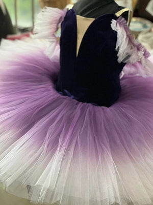 **Sample Discount**Kids Professional Purple Gradient Sugar Plum Fairy Classical Ballet Tutu Costume No Decoration Lilac Fairy Tutu