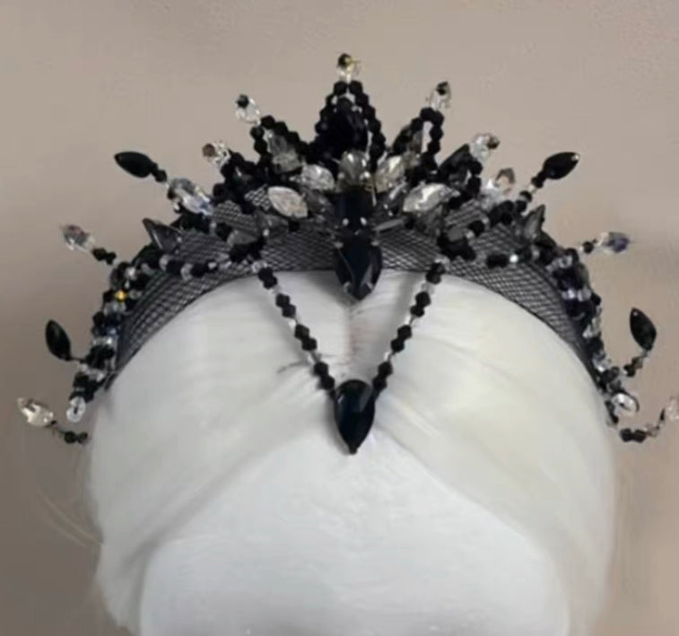 Swan Lake Handmade Ballet Tiara Black Swan Odile Одилия Headpiece HP2WNSWNLKBLKCROWN