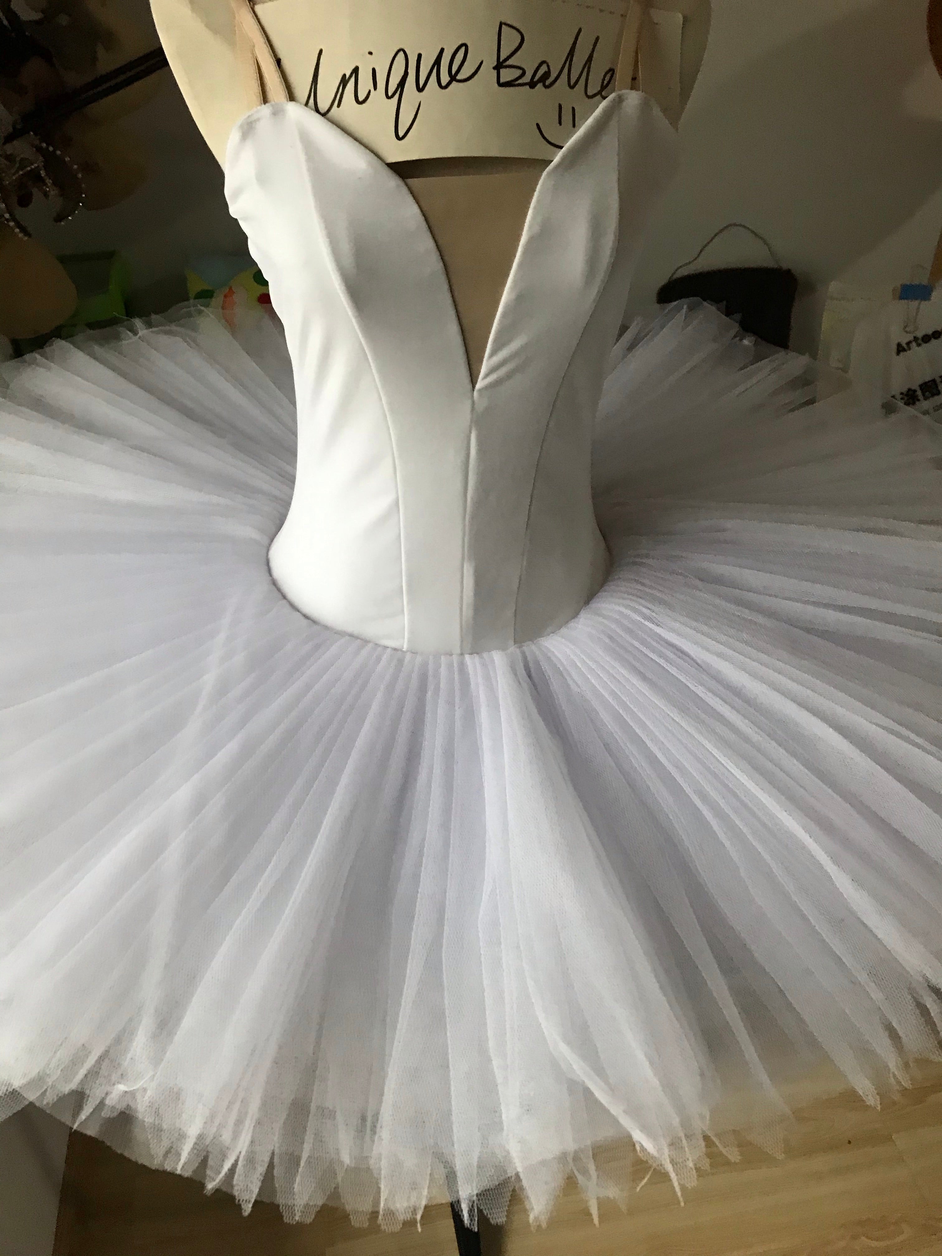 *Sample Discount**Professional Classic Ballet White Platter Costume White Basic Pancake Sleeping Beauty White Cat Ballet Tutu Costume