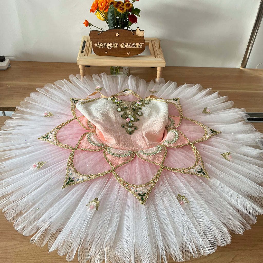Professional Pink Sleeping Beauty Princess Flower Fairy Dewdrop Ballet TuTu Costume Tutu -DFDEW