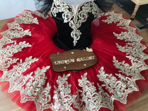 Professional Don Quixote Ballet Classical Tutu Costume Black Red Kitri Ballet Stage Costume