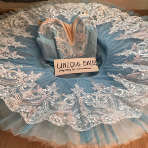 Light Blue Ice Queen Snow Queen Classic Ballet TuTu Platter Costume ((Unprofessional)-5CSNOWWHTCLA