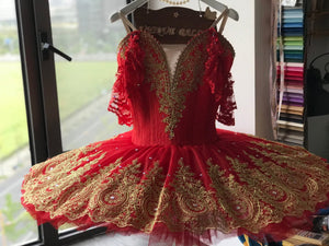 **Sample Discount** Professional Paquita Sleeping Beauty Temperament Fairy Red Classical Ballet Platter TuTu Costume YAGP Stage Costume With Hooks