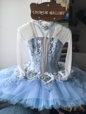 High-end Professional Snow Queen Cinderella Light Blue Ballet Classica –  UniqueBallet