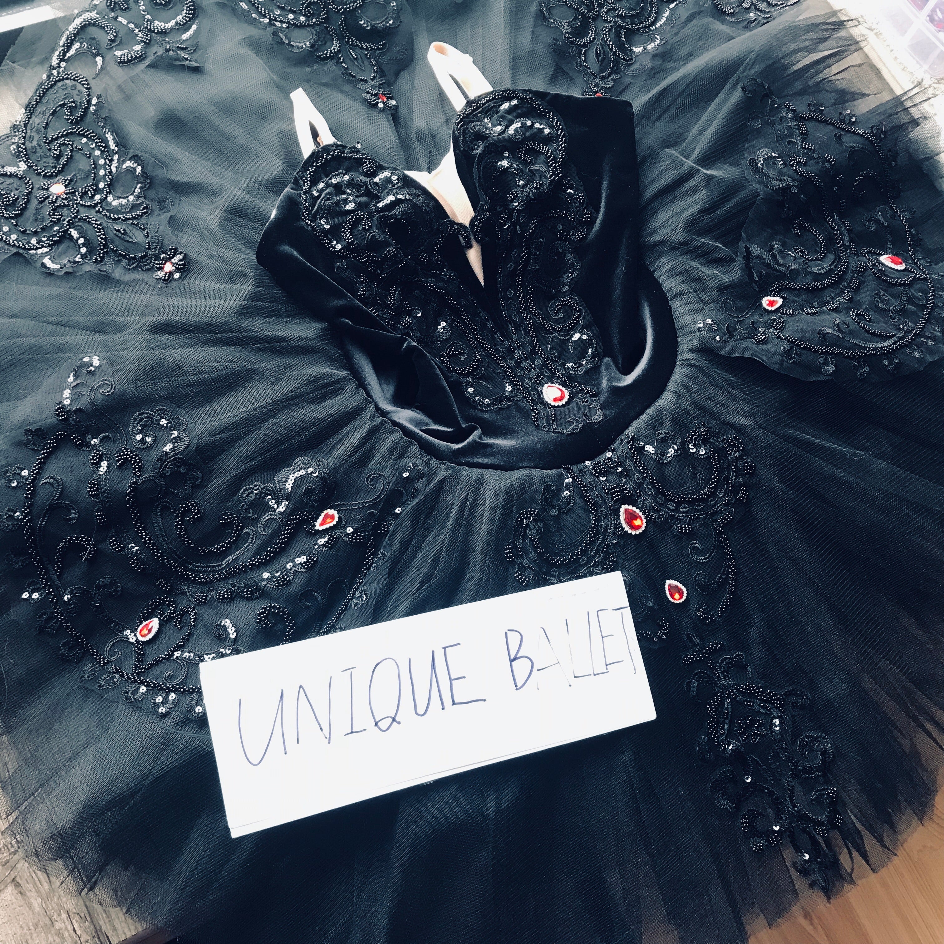 Swan Lake Odile Classic Ballet Costume Black Swan Ballet Tutu Dress Stage Costume (Cost-Effective)-WD-BLKSWN