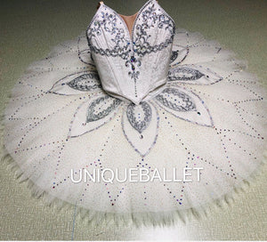 Professional La Bayadere White Platter Tutu Ballet Costume YAGP Stage Dancewear