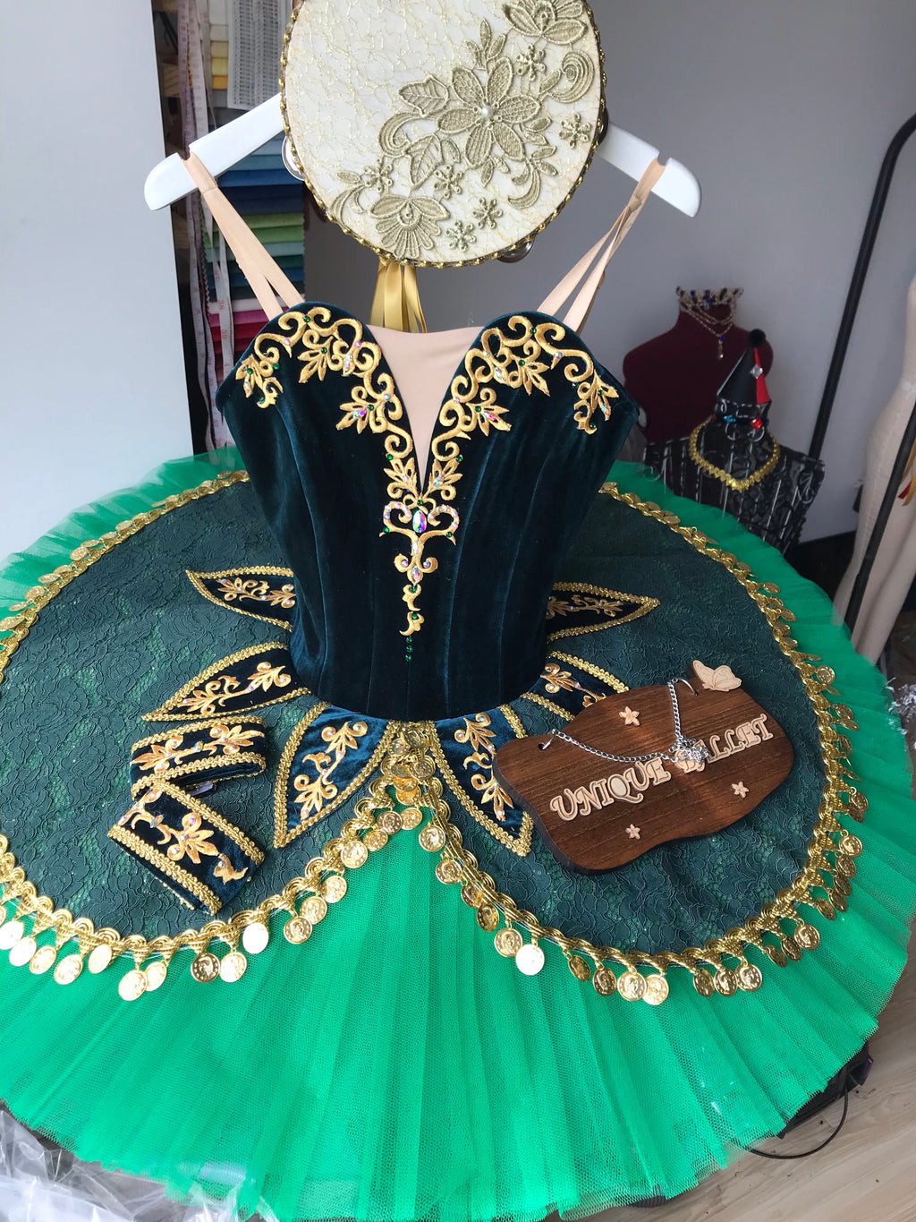 Professional Green La Esmeralda Classical TuTu Costume