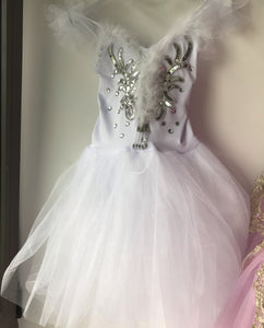 Swan Lake Mini White Swan Romantic Ballet Corps Long Dress Ballet Tutu Costume