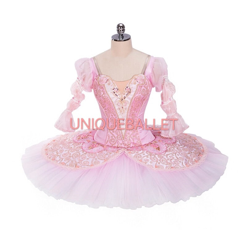 Tutu de Ballet classique pour filles, Costume de ballerine rose