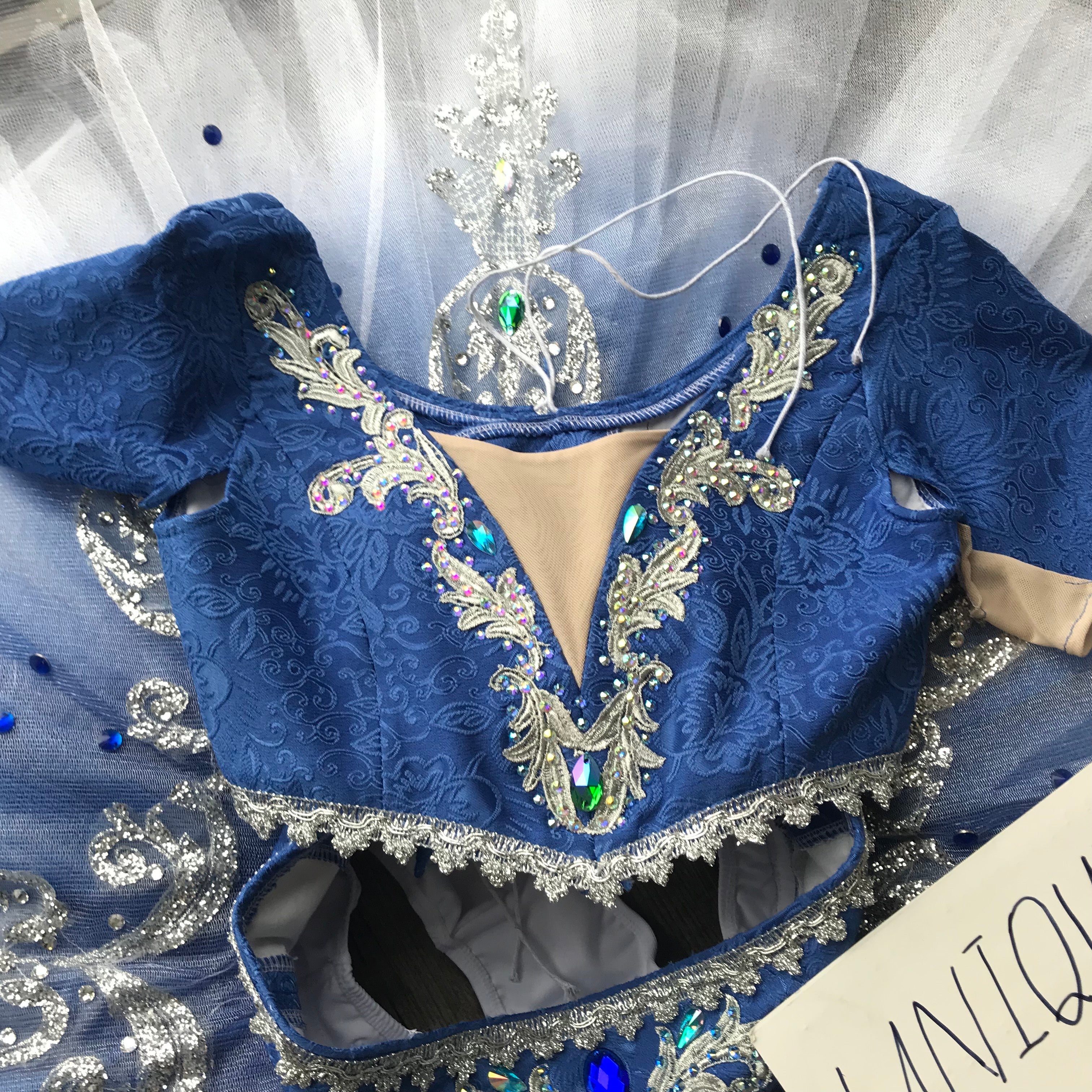 Professional Odalisque Le Corsaire 2 Pieces Blue Classic Ballet TuTu Costume With Hooks