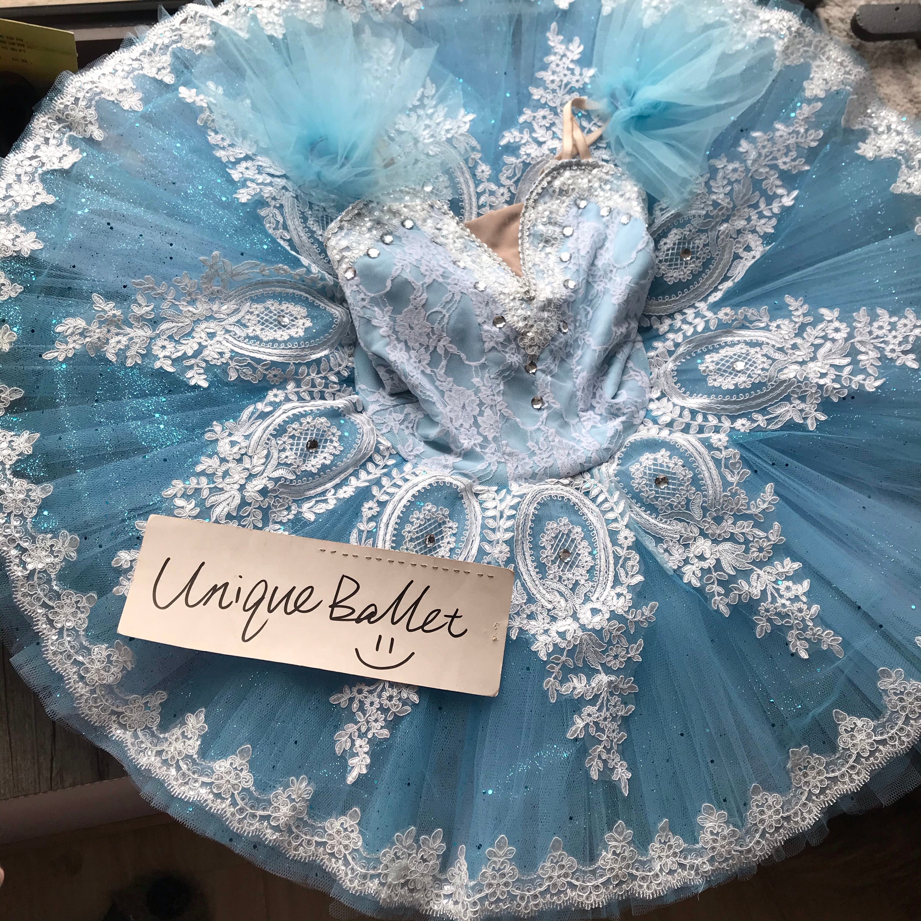 Professional Pullover Style Alice Wonderland Light Blue Snow Queen Ice Queen Classic Ballet TuTu Costume Stage Tutu