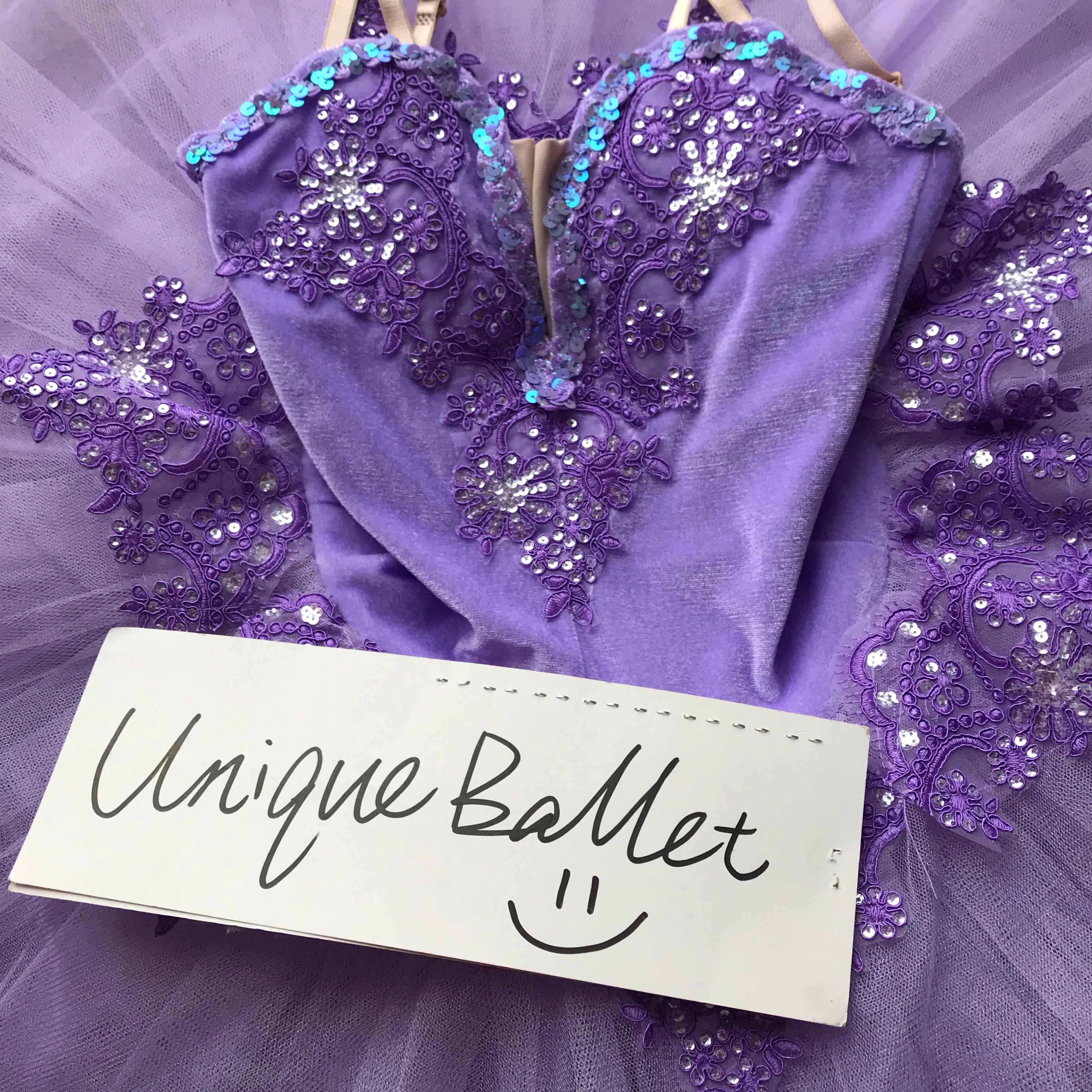 Professional Pullover Lilac Fairy Sleeping Beauty Classical Purple Ballet TuTu Costume Platter