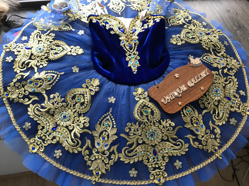 Professional Royal Blue Ballet Classical Platter TuTu Costume Blue Bir ...