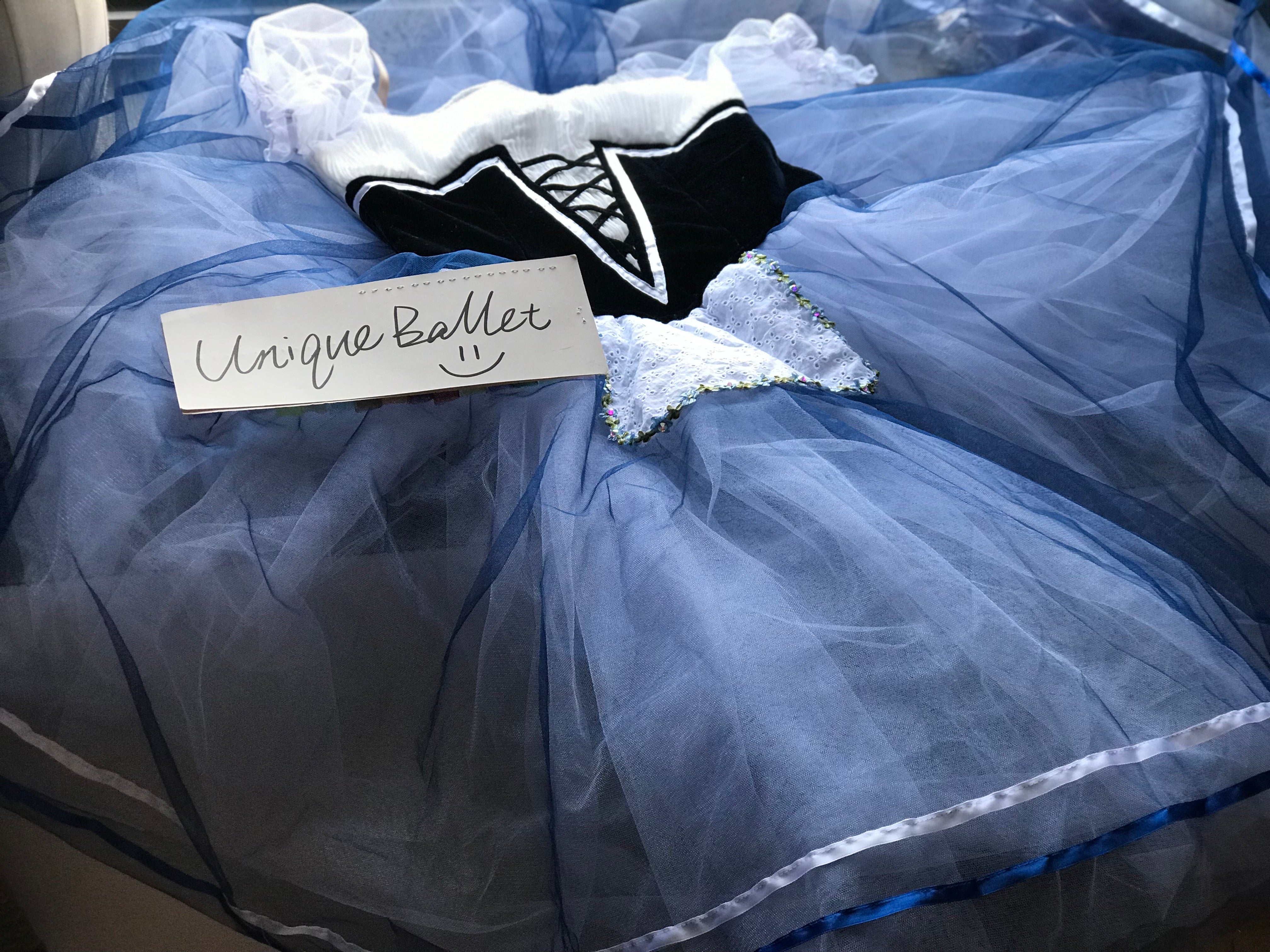 Professional Royal Blue Giselle Romantic Ballet TuTu Long Dress Peasant Costume-YL-RGSL04DRKBLUGD