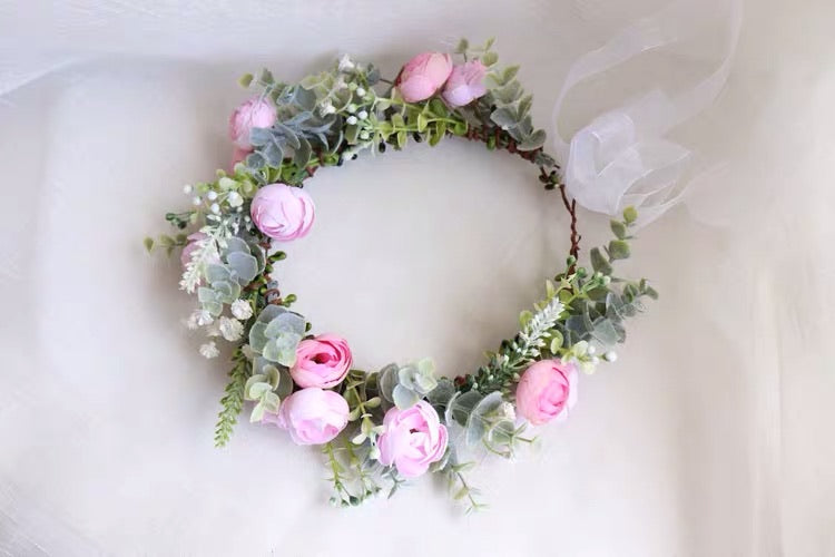 Flower Wreath Ballet Tiara Headpiece For Gisele / Cupid
