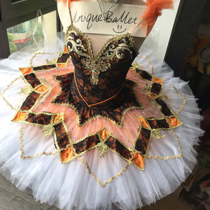 Professional Orange Black La Esmeralda Classical Ballet TuTu Costume
