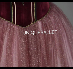 Burgundy Win Red  Long Romantic Ballet TuTu Costume Red Spanish Romantic Long Ballet Dress