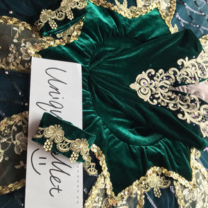 Pullover Professional Green Black La Esmeralda Classical Ballet TuTu Costume