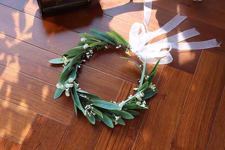 Cupid Olive Branch Green Tiara Headpiece  Wreath