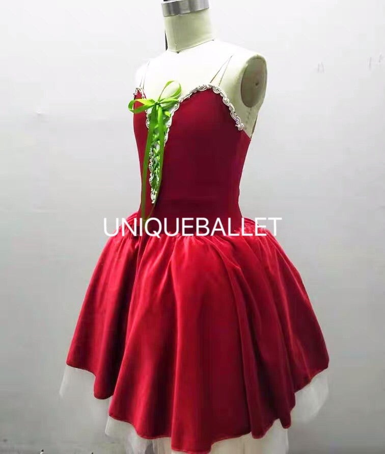 Pullover Red Chipollino Ballet TuTu Costume Red Romantic Bell Long Ballet Dress
