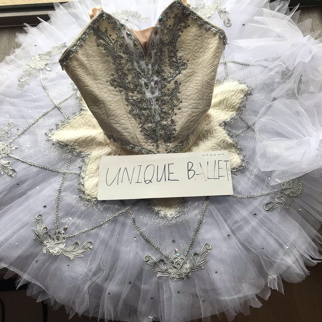 Professional White Sleeping Beauty La Bayadère Snow Queen Classical Ballet TuTu Costume With Hooks YAGP Stage Dance Wear
