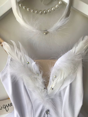 White Swan Lake Corps Tutu Costume White Ballet Romantic Long Dress