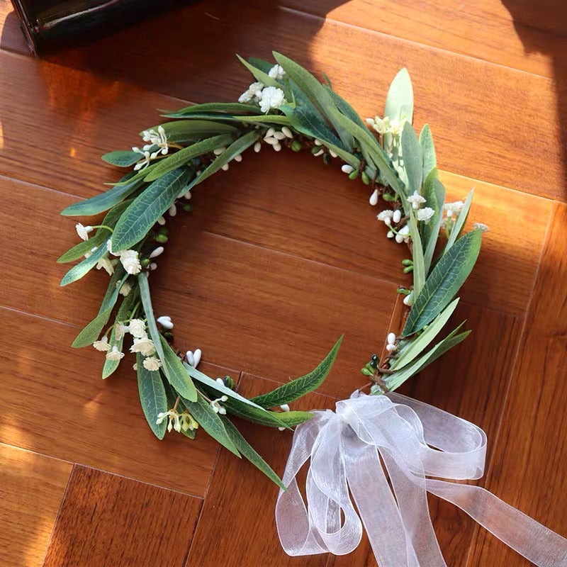 Cupid Olive Branch Green Tiara Headpiece  Wreath