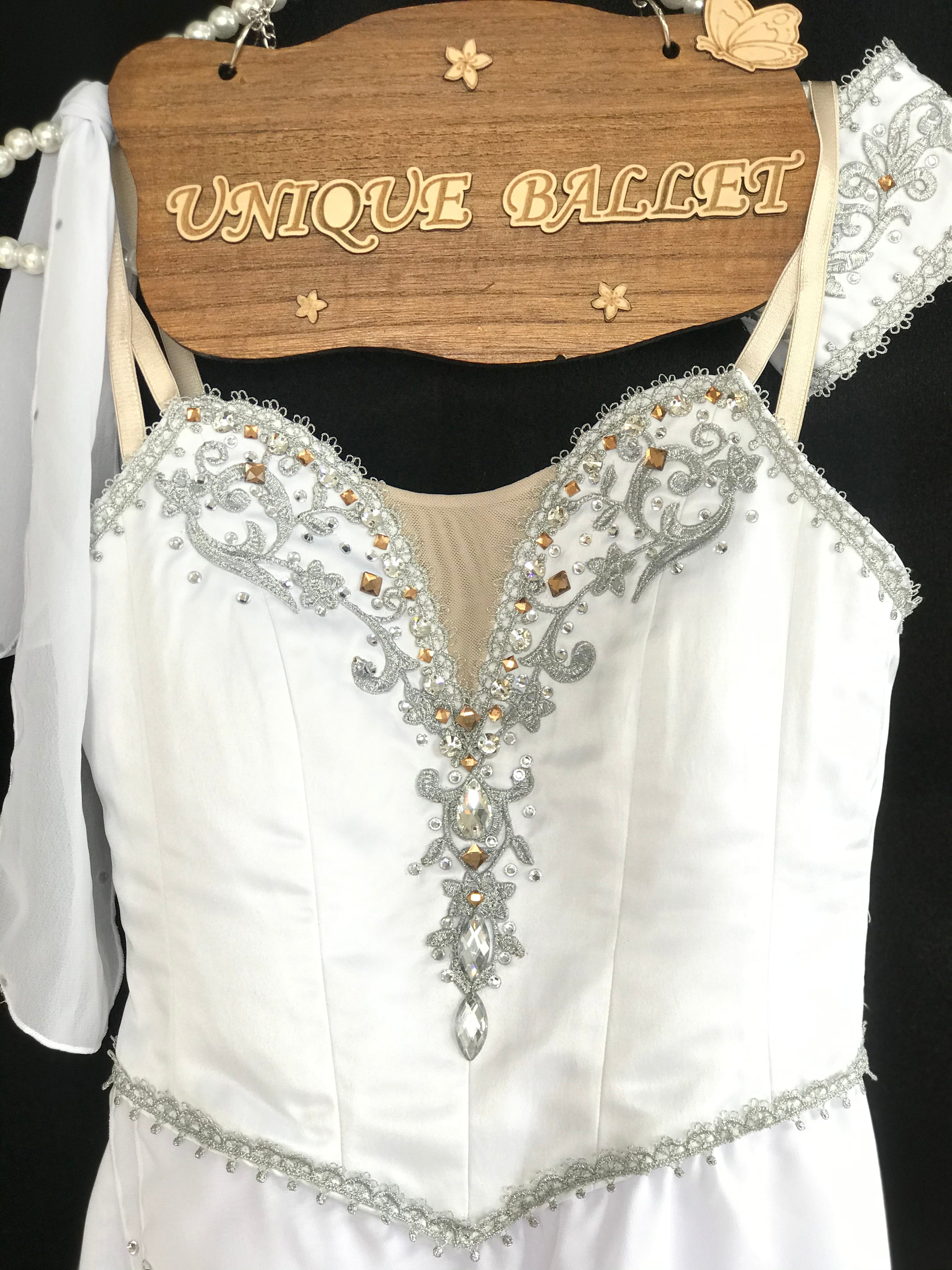 White Cupid Talisman Lyrical Ballet Costume Modern Ballet Dress YAGP Stage Wear