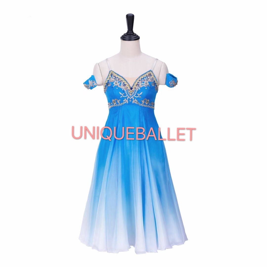 Blue Le Corsaire Long Dress Lyrical YAGP Ballet Costume