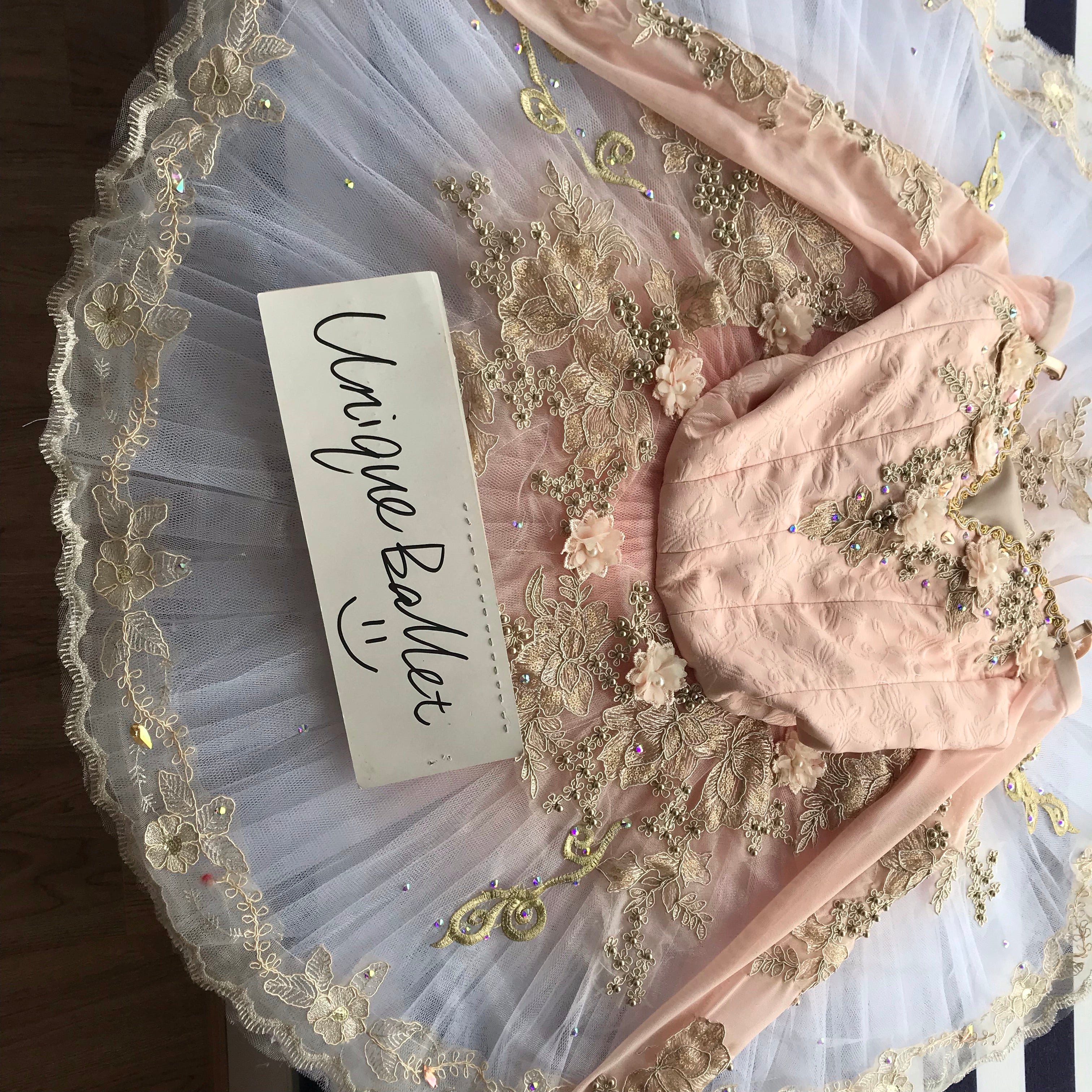 Professional Nutcracker Sugar Plum Fairy Ballet Costume Pink Long Sleeves Classical TuTu YAGP Dance Wear With Hooks