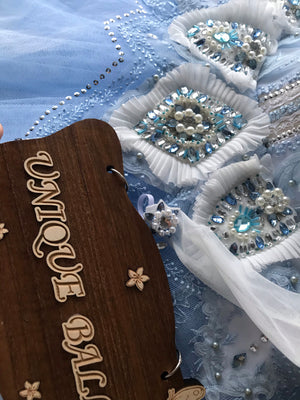 High-end Professional Snow Queen Cinderella Light Blue Ballet Classical Platter TuTu Costume Blue Bird Princess Florine Stage Tutu YAGP Dancewear