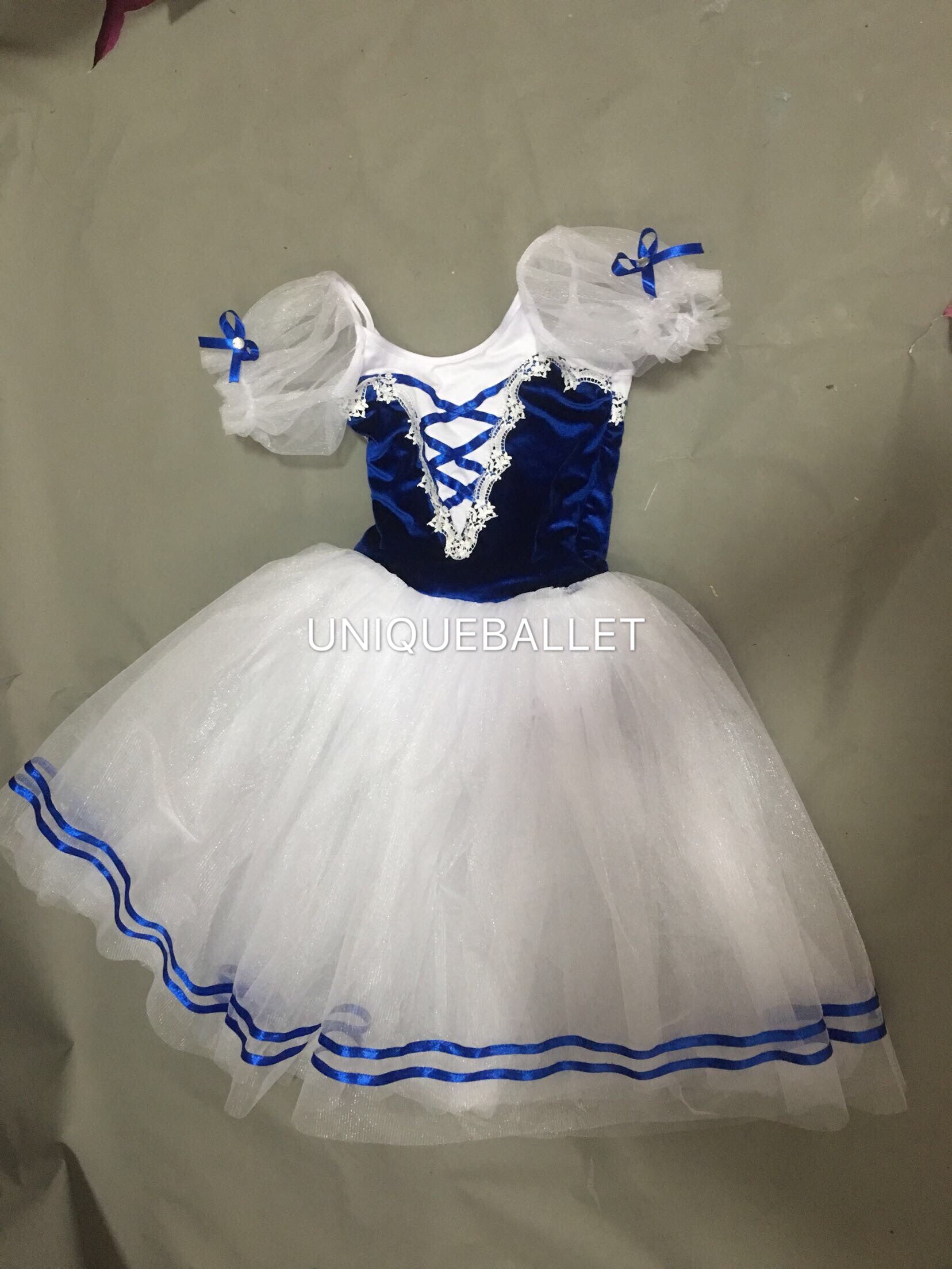 Royal Blue Romantic Giselle Ballet Long Dress