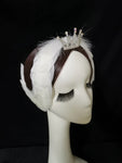 Swan Lake Ballet Feather Tiara White Swan Princess Headpiece With Crown