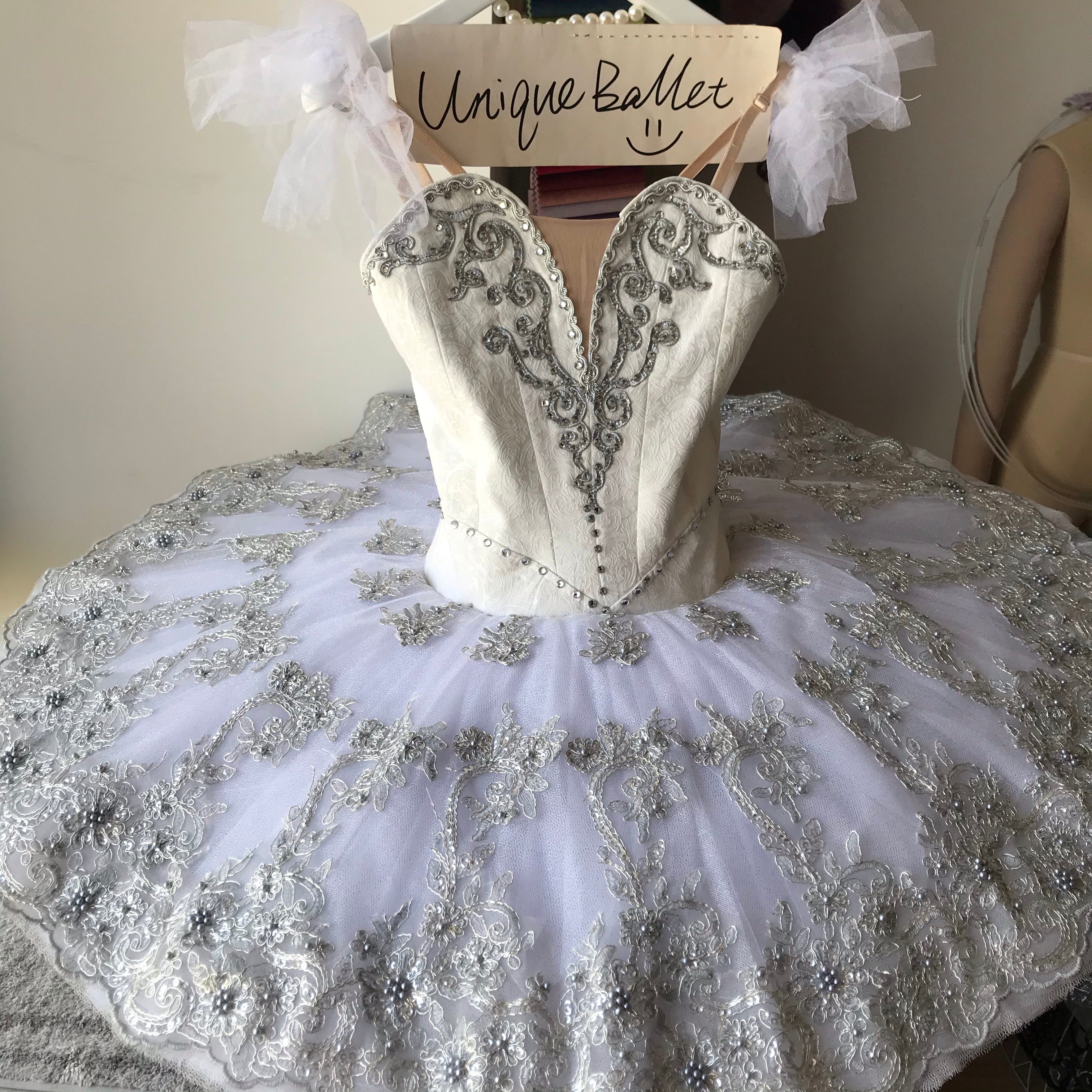 Professional White Sleeping Beauty Princess Aurora The Vision Wedding Classical Ballet TuTu Costume With Hooks YAGP Stage Performance Dance wear