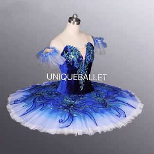 Professional Royal Blue Ballet Costume Blue Bird Princess Florine Ballet Stage Costume Classical Platter Tutu YAGP Dance wear