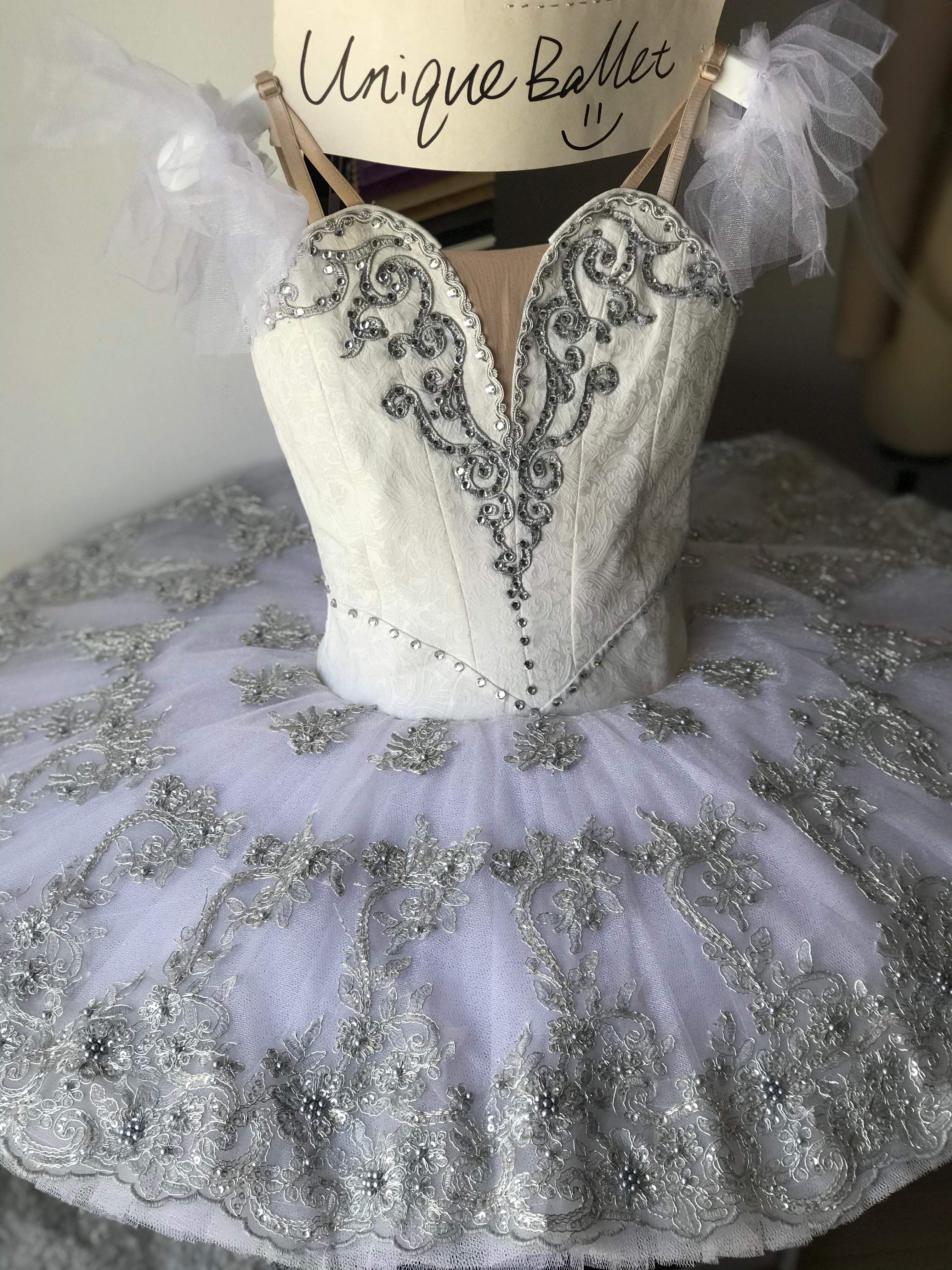 Professional White Sleeping Beauty Princess Aurora The Vision Wedding Classical Ballet TuTu Costume With Hooks YAGP Stage Performance Dance wear