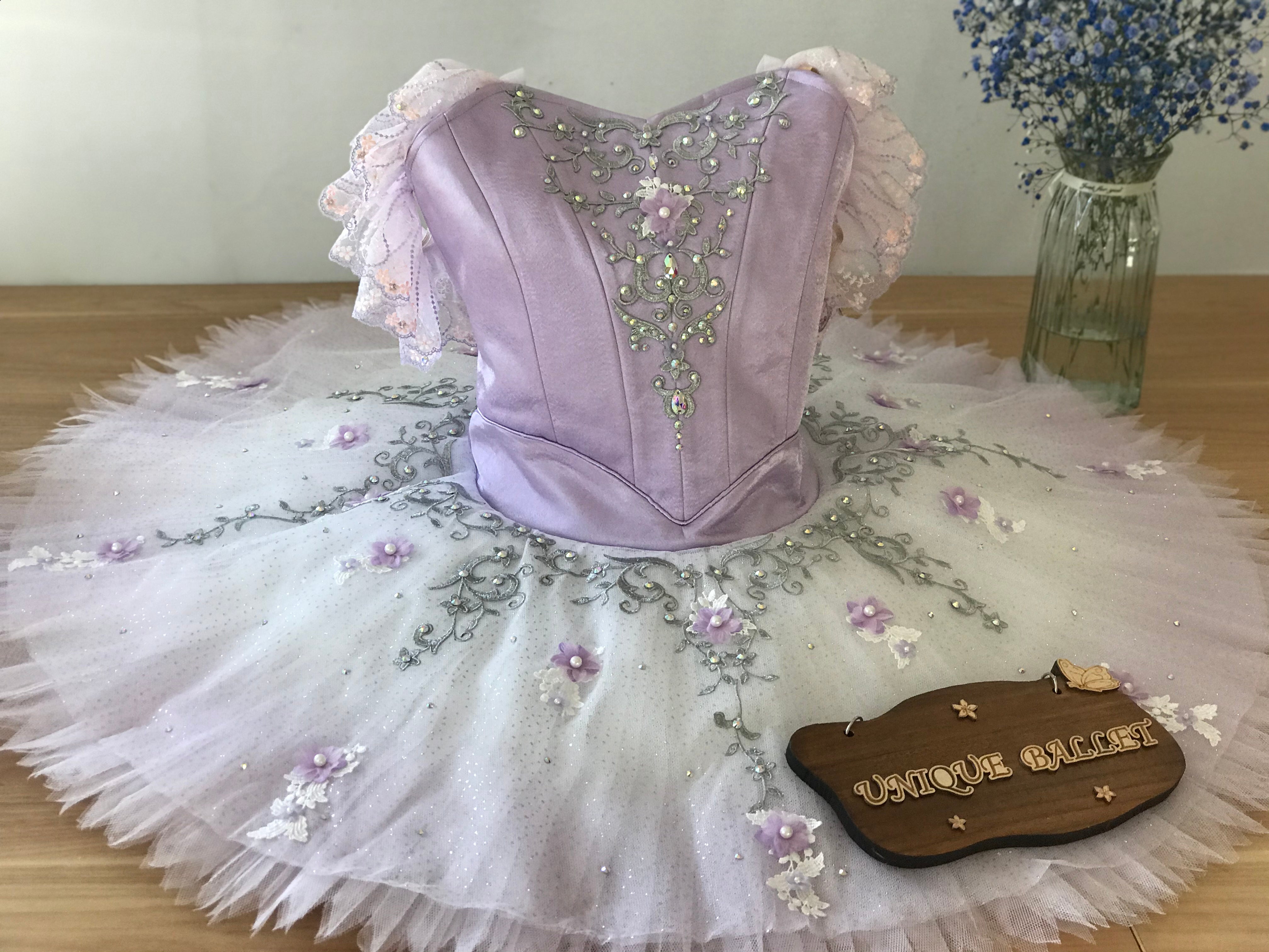 Professional Lilac Fairy Gradient Classic Ballet Costume Stage Platter Tutu YAGP Costume With Hooks