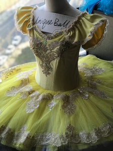 Professional Yellow Beauty and The Beast Classic Ballet Costume Platter Sleeping Beauty Princess Bella Stage Tutu With Hooks