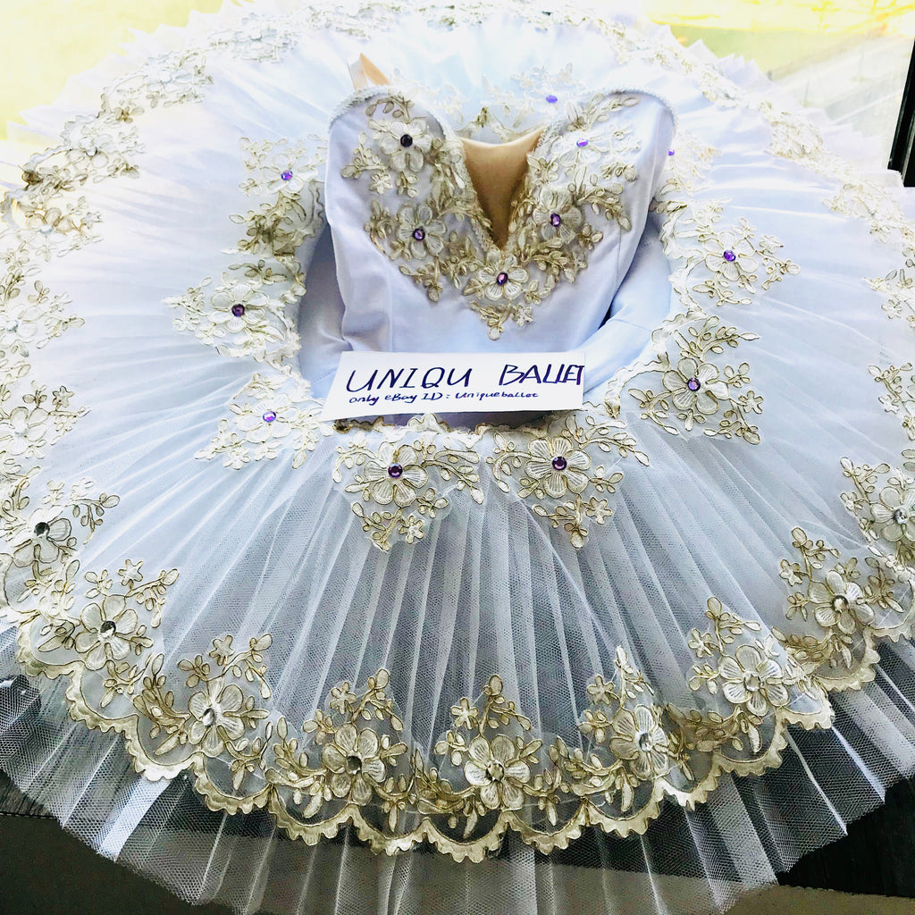White Sleeping Beauty Flower Classic Ballet TuTu Costume (Unprofession ...