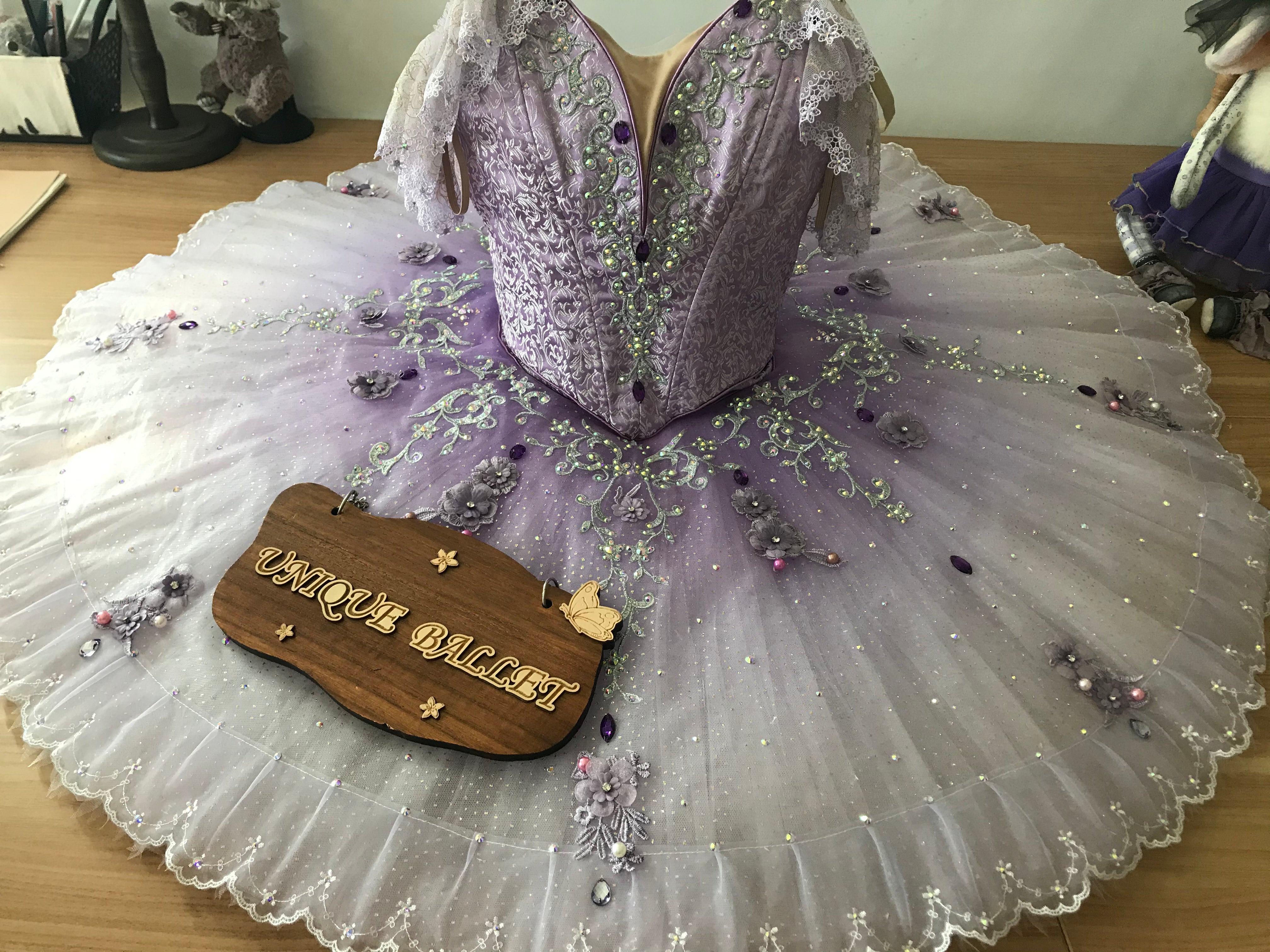 New High-end Professional Lilac Fairy Classical Ballet TuTu Costume 2 Pieces France Style YAGP Ballet Costume Dance Wear