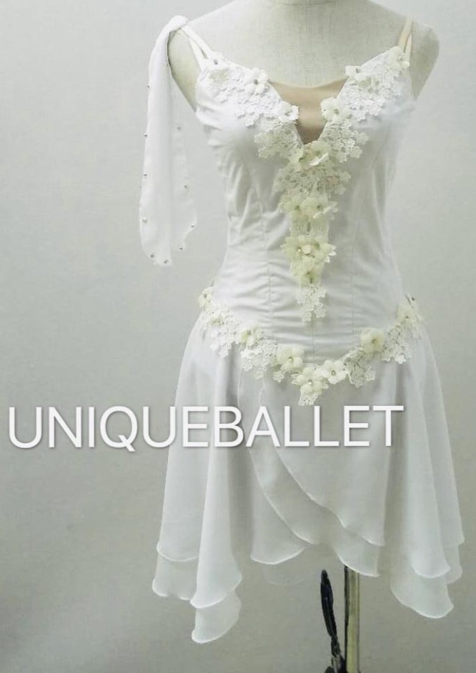 Professional White Cupid Lyrical Ballet Costume Modern Ballet Stage Dress Costume