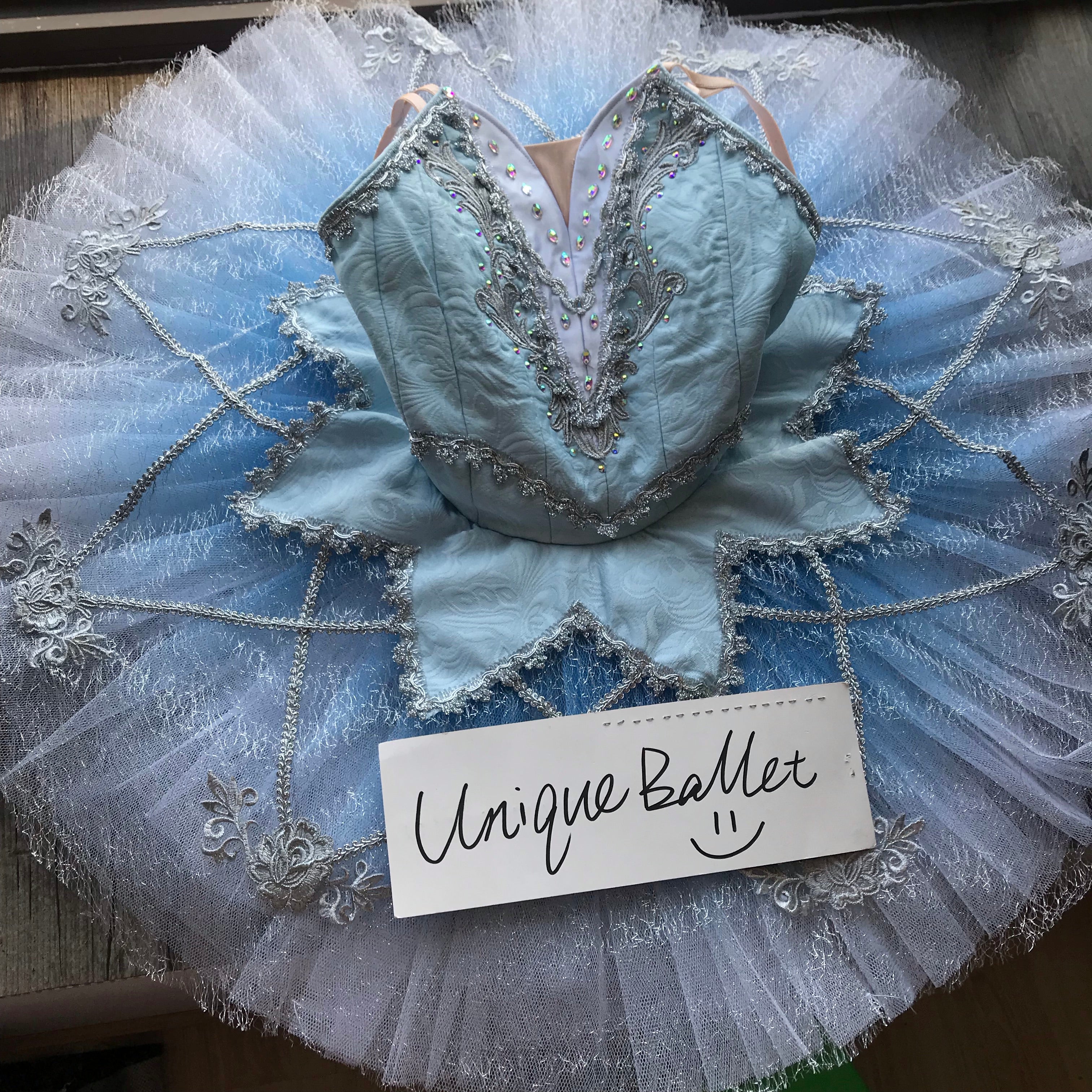 Professional Blue Bird Ice Queen Blue Classical Ballet TuTu Costume With Hooks