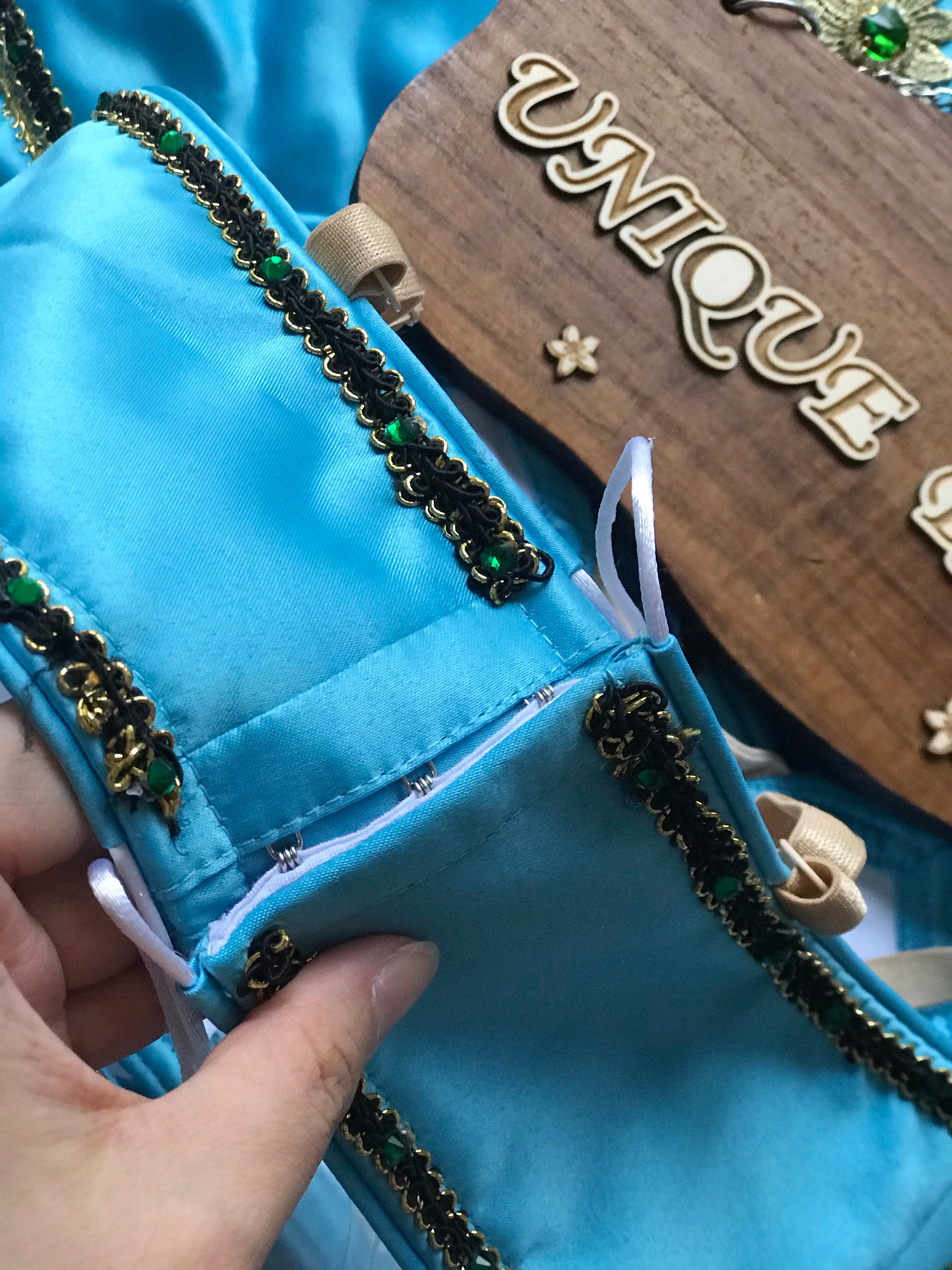 Professional Ballet Tutu Costume 2 Pieces Odalisque Le Corsaire Teal Competition Stage Dance-wear With Hooks