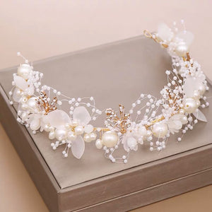 Flower Tiara White Les Sylphides/Chopiniana Variation Headpiece White Floral Wreath For Les Sylphides