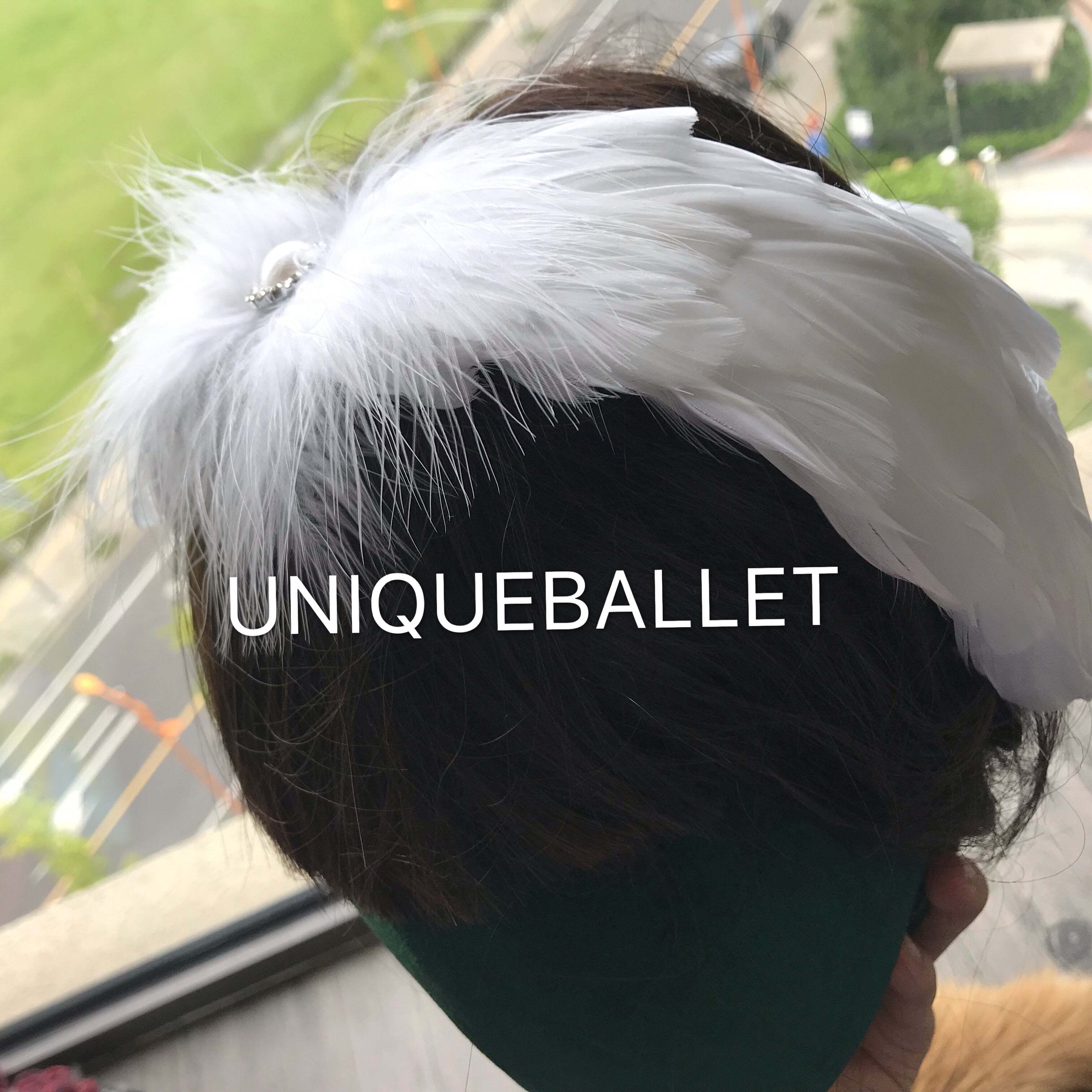 White Swan Feather Headpiece